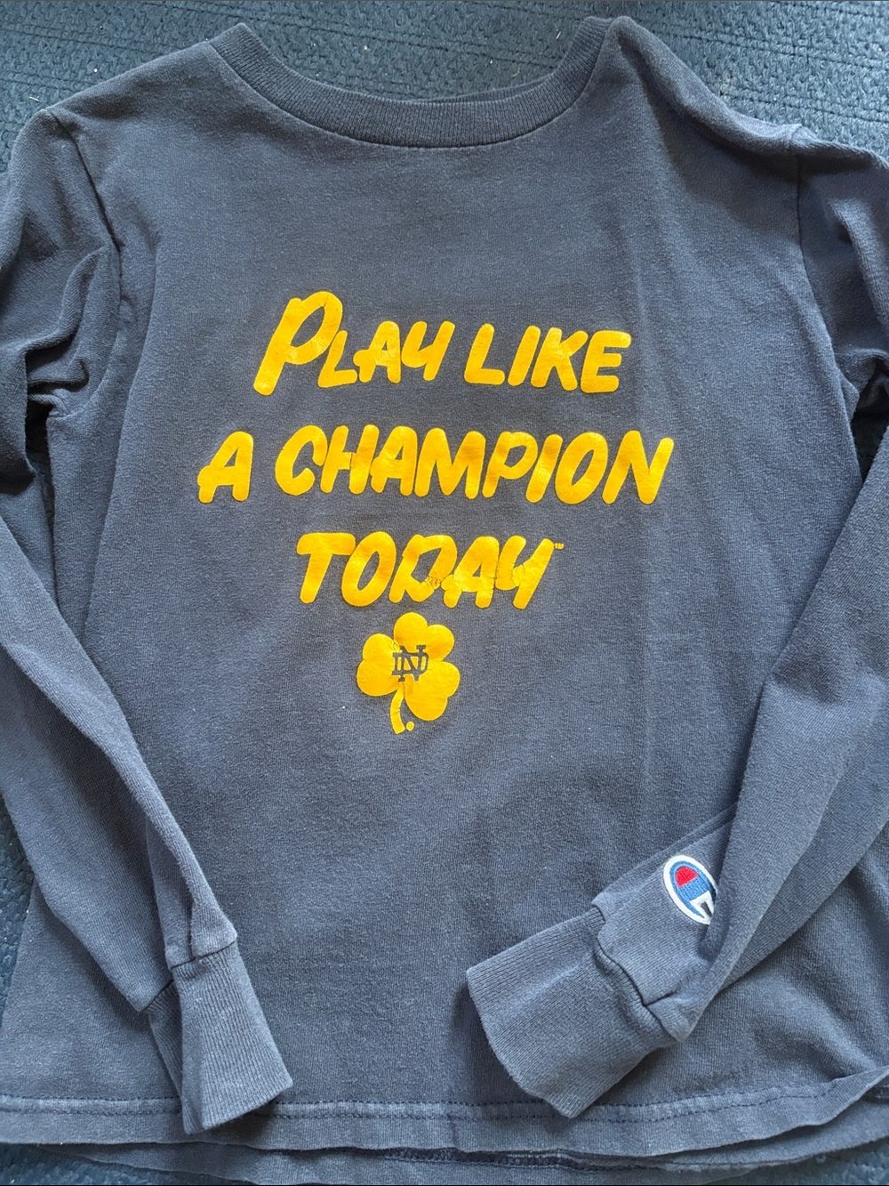 Notre Dame kids long sleeve tee